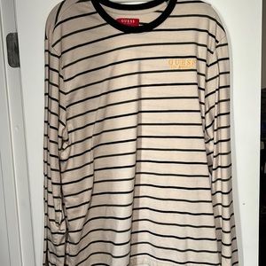 Black and green striped Guess men’s long sleeve shirt